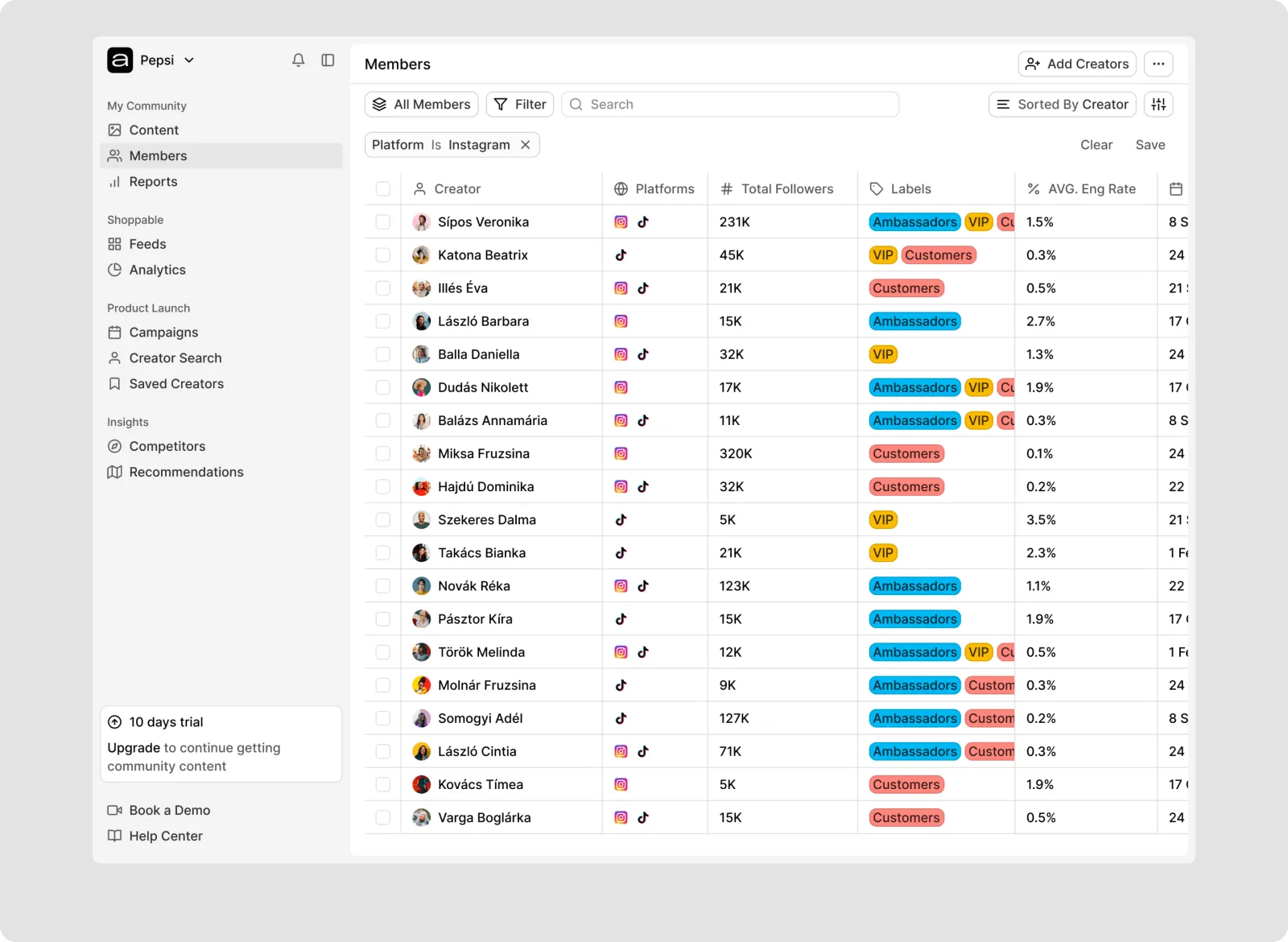 The redesigned unified creator profile